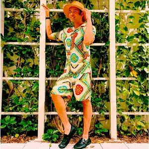 Fashion Nova Men Aztec Print Shorts In Large